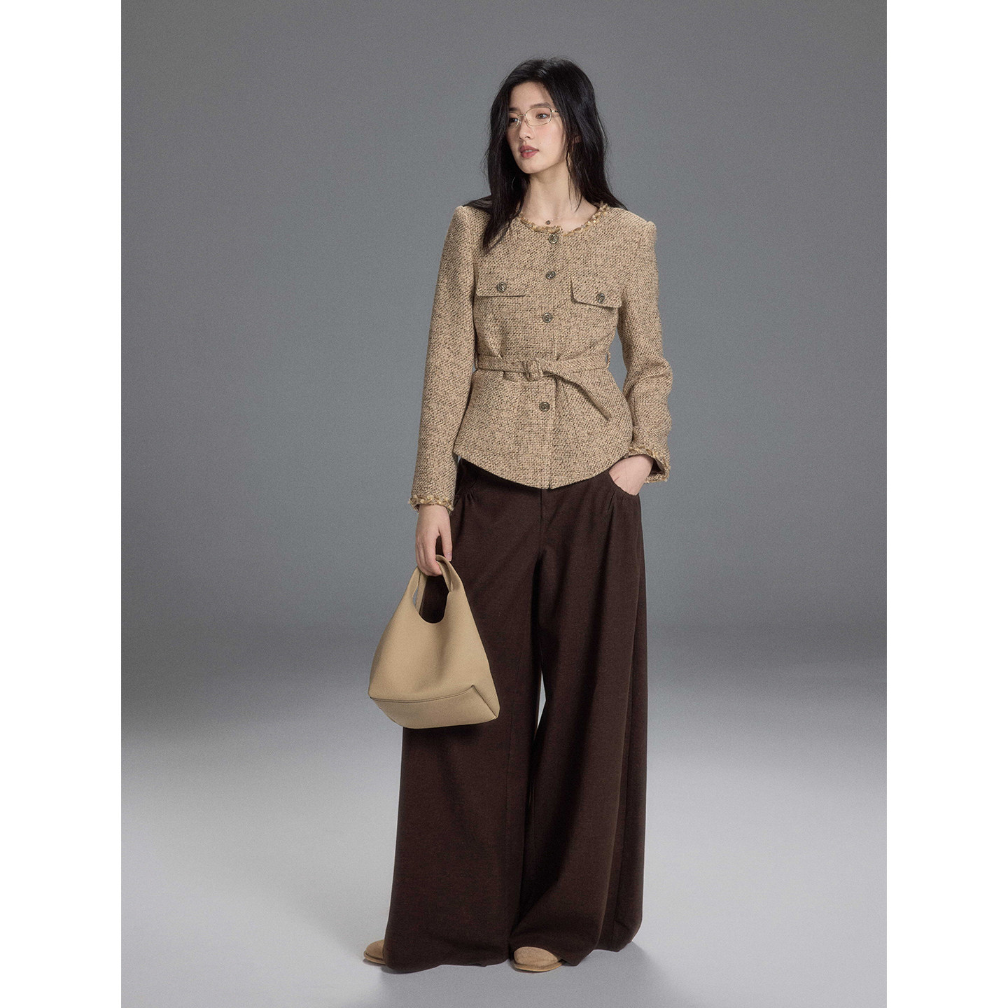 贰羊设计【汐棠】复古千金小香风外套女收腰短款正肩气质上衣,淘宝优惠券,粉丝福利购,淘宝优惠卷