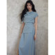 ຊຸດອອກແບບຜ້າຝ້າຍ tencel ສີມ່ວງພິເສດ
