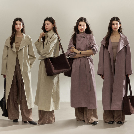 Intellectual style purple high-end windbreaker jacket