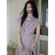 ຊຸດອອກແບບຜ້າຝ້າຍ tencel ສີມ່ວງພິເສດ
