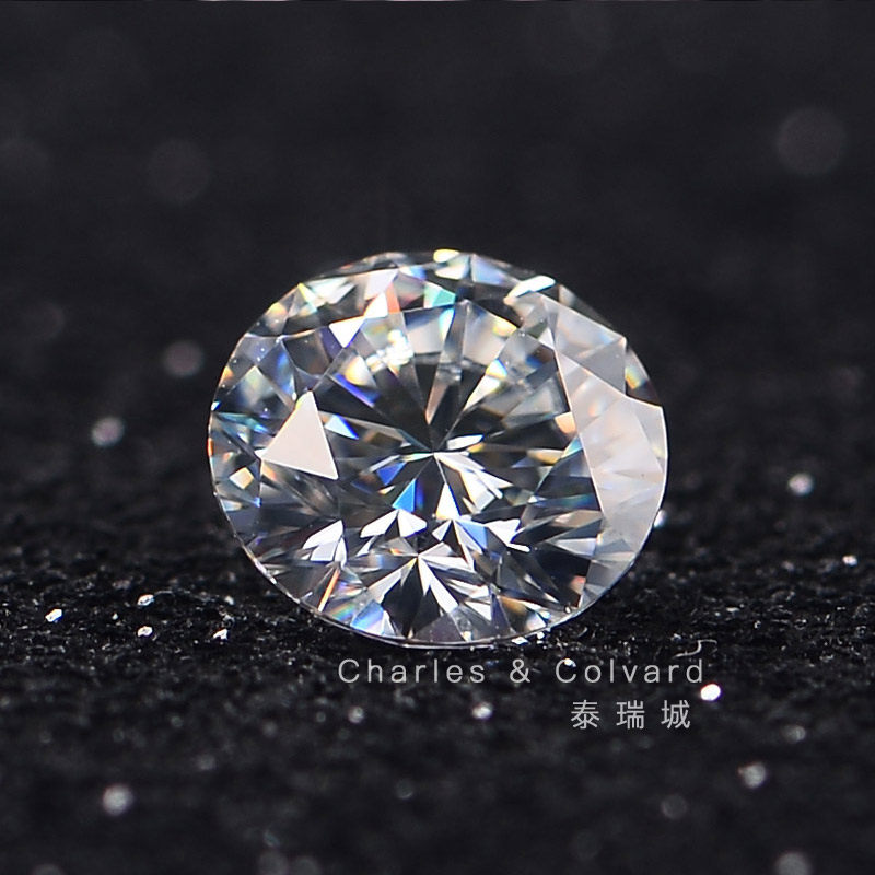 钰名堂八心八箭c&c莫桑石g色裸石 钰名堂戒指/指环