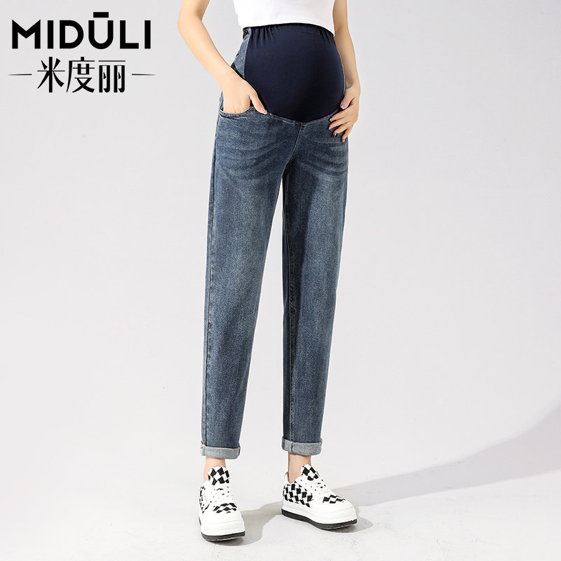 秋季外穿托腹直筒裤老爹孕妇裤子 米度丽孕妇打底裤