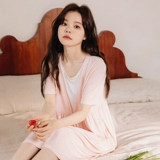 Летняя пижама для кормящих грудью, тонкая юбка, летняя одежда, короткий рукав