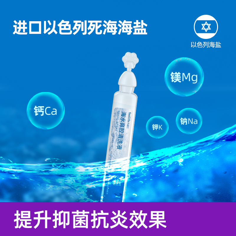 U先一次性吸洗鼻器家用鼻腔冲洗生理性海盐水儿童成人鼻炎喷雾剂-图1