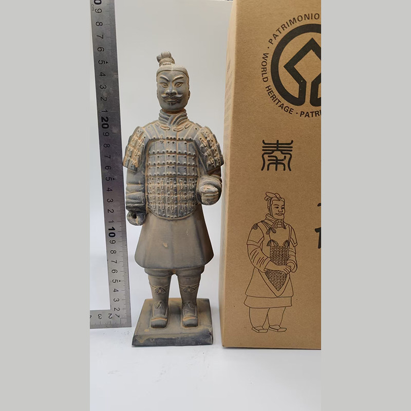 兵马俑西安旅游纪念品仿古摆件工艺品25cm秦俑秦始皇泥人泥塑单俑,淘宝优惠券,粉丝福利购,淘宝优惠卷