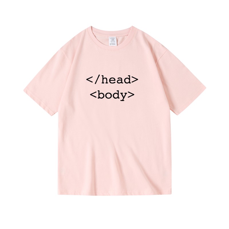 HTML程序员码农helloworld印花周边衣服纯棉短袖半袖T恤男女夏季