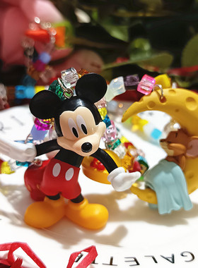 时尚biling闪亮水晶项链米老鼠月亮杰瑞树脂卡通短款项链颈链女