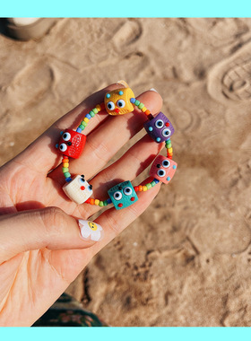 多巴胺小怪兽彩色手串手链
