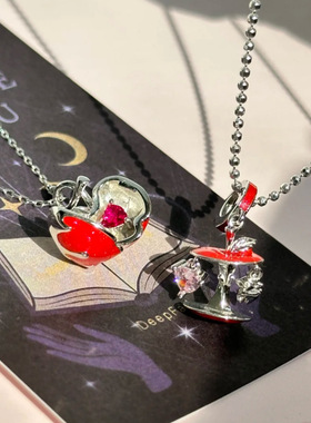 圣诞苹果项链女轻奢小众设计感高级锁骨链2025新款爆款颈链配饰