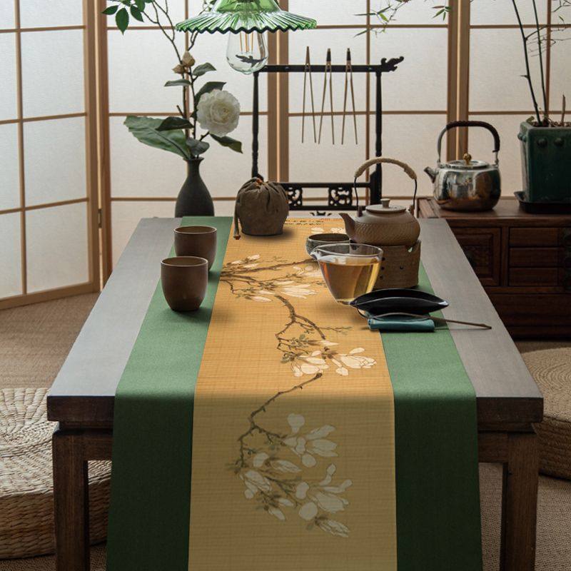 新中式玉兰花手工竹丝精编中国风禅意防水茶席便携式茶垫桌旗,淘宝优惠券,粉丝福利购,淘宝优惠卷