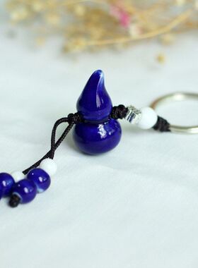 景德镇高温陶瓷饰品 葫芦挂件 钥匙扣 福禄 小工艺品 小礼品批发