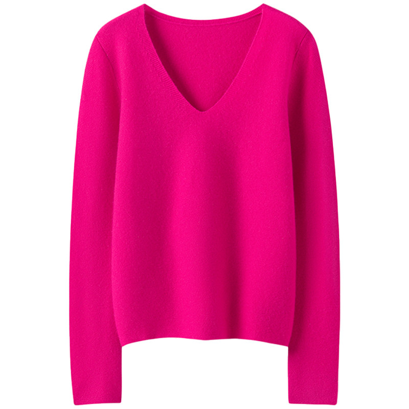 无可取代！V领山羊绒衫100%纯羊绒女毛衣套头针织打底衫秋冬内搭,淘宝优惠券,粉丝福利购,淘宝优惠卷