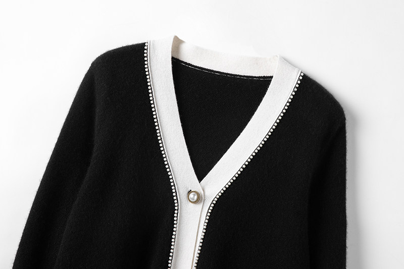 N货！D奢好货！美翻！钉珠V领小香风纯山羊绒开衫女毛衣针织外套,淘宝优惠券,粉丝福利购,淘宝优惠卷