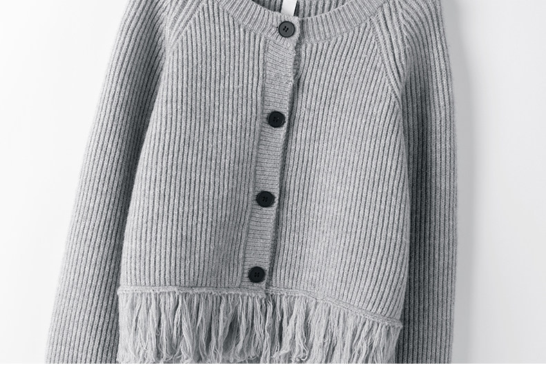 复古新颖~流苏纯山羊绒毛衣外套女2024新款独特别致法式针织开衫,淘宝优惠券,粉丝福利购,淘宝优惠卷