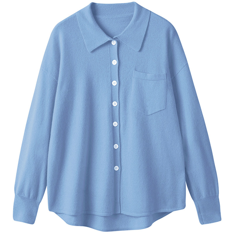 舒适无限！不挑人人气款POLO领羊绒开衫女毛衣宽松针织衬衫SS281,淘宝优惠券,粉丝福利购,淘宝优惠卷