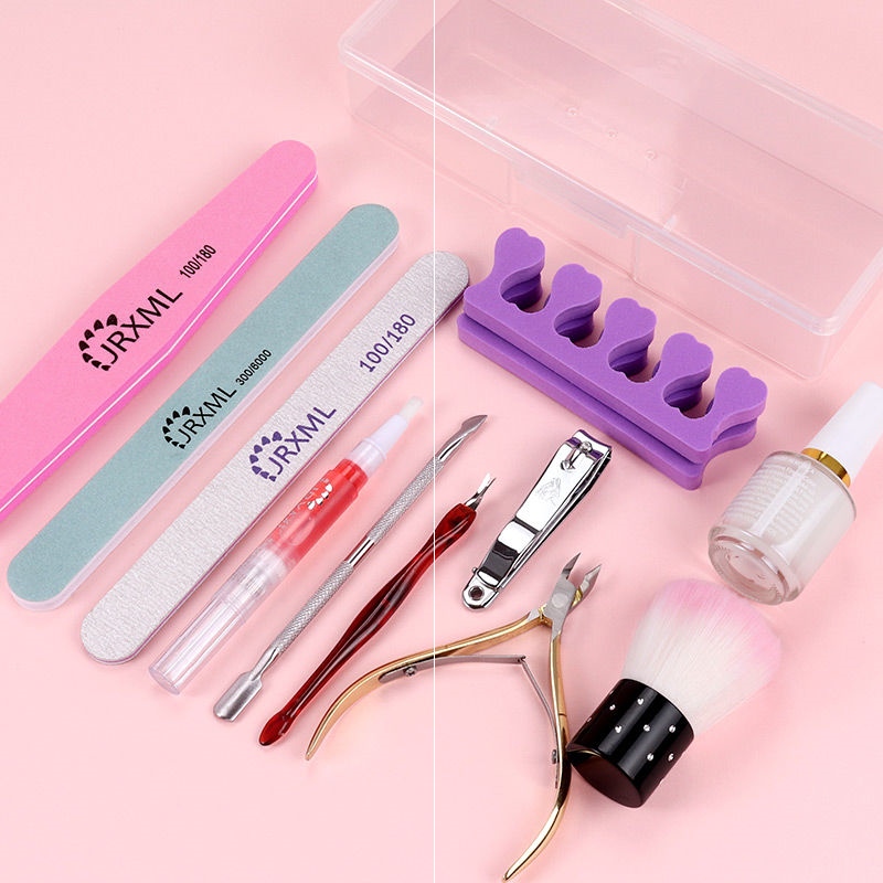 Manicure tools set of nail care exfoliating buffing nails - 图0