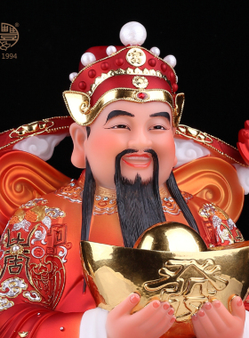 圣丰财神爷佛像摆件家用五福寺庙