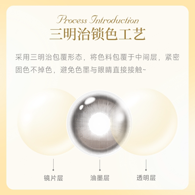 人鱼姬金粉大师× yuy小玉联名！日抛美瞳10片大直径彩色隐形眼镜