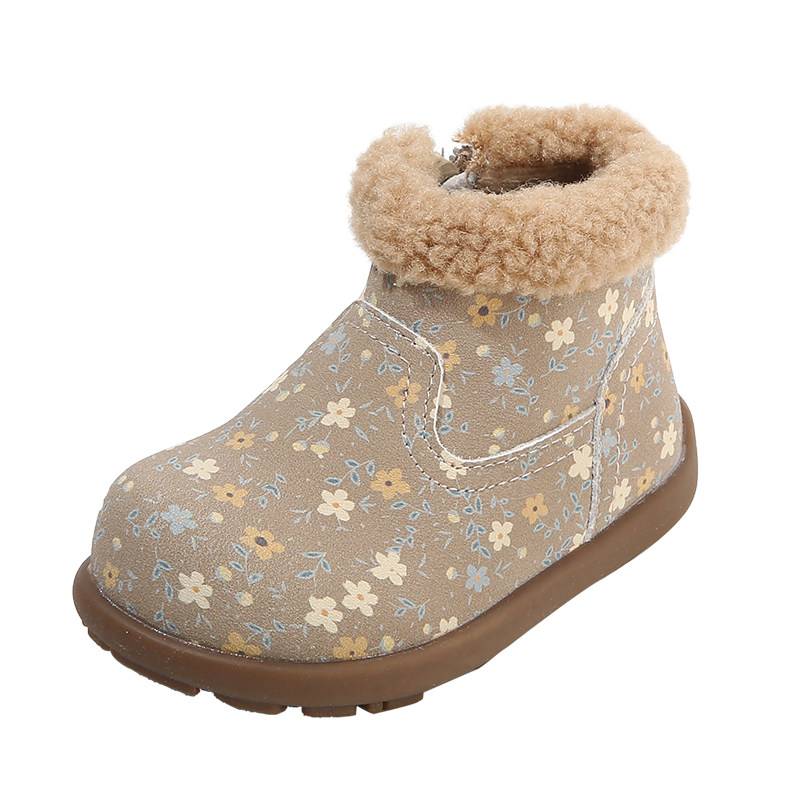 女童小短靴二棉宝宝棉靴冬季小女孩公主鞋保暖靴子软底婴幼儿鞋子,淘宝优惠券,粉丝福利购,淘宝优惠卷