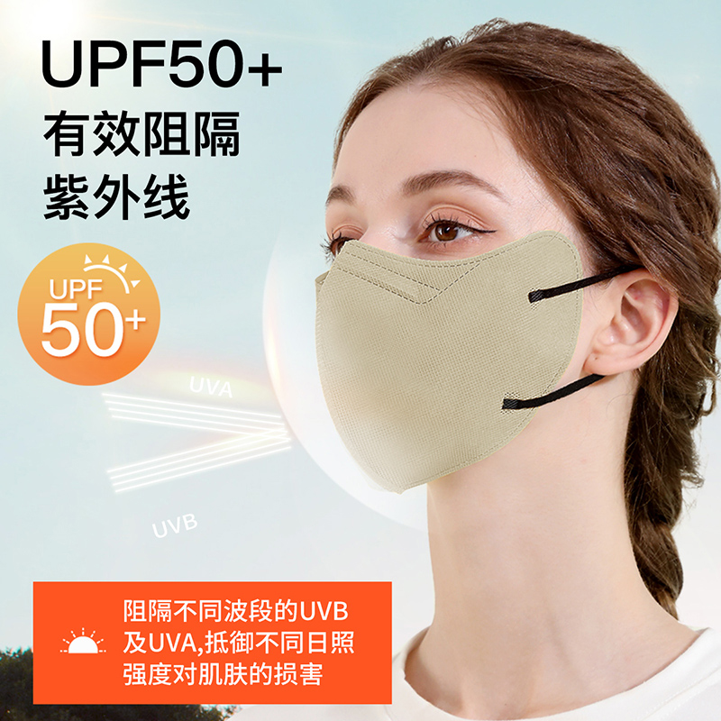 迪咕咪防晒口罩女高颜值3d立体夏季透气防紫外线一次性护眼角面罩