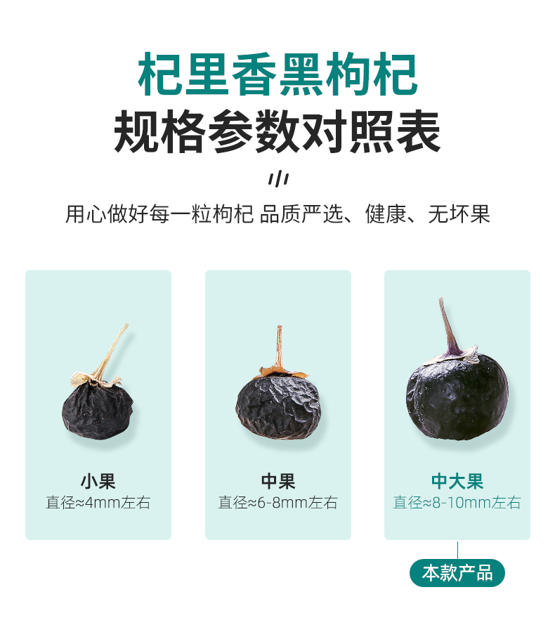 阿里健康大药房杞里香大果黑枸杞青海非宁夏野生过新年货送礼长辈红黑枸杞礼盒装0