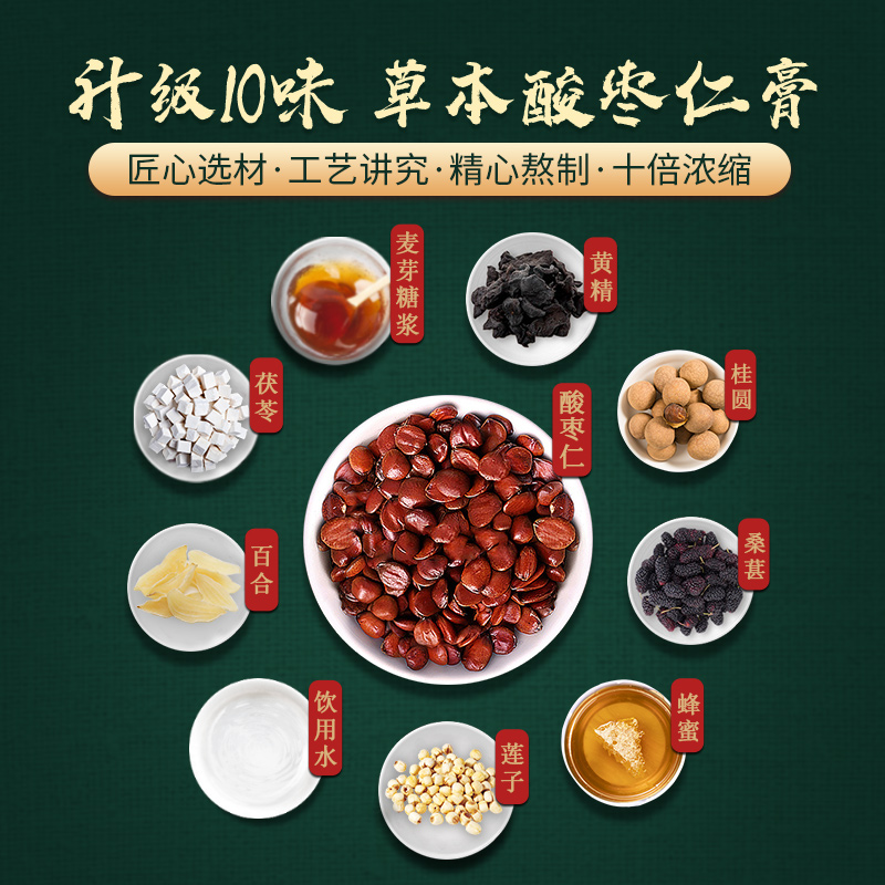 【拍1發3】仁和酸棗仁膏百合茯苓茶睡眠質量差助眠正品失多夢女性_阿里健康大藥房_傳統滋補營養品