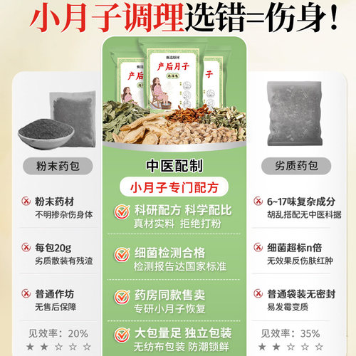 小月子泡脚药包人流小产后产妇艾草叶去湿排寒药流后坐月子宫恢复 - 图1