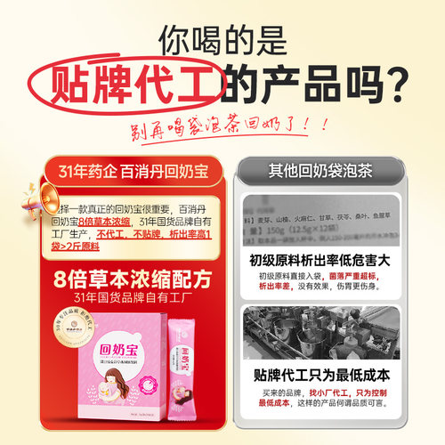 百消丹回奶宝断奶神器炒麦芽大麦奶茶药退奶药中药材大麦茶无痛 - 图1