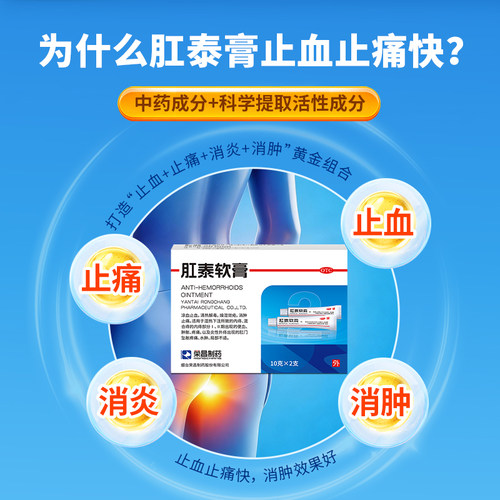 荣昌肛泰软膏x2专用内外复方官方旗舰店正品混合痔疮膏药膏药房 - 图1