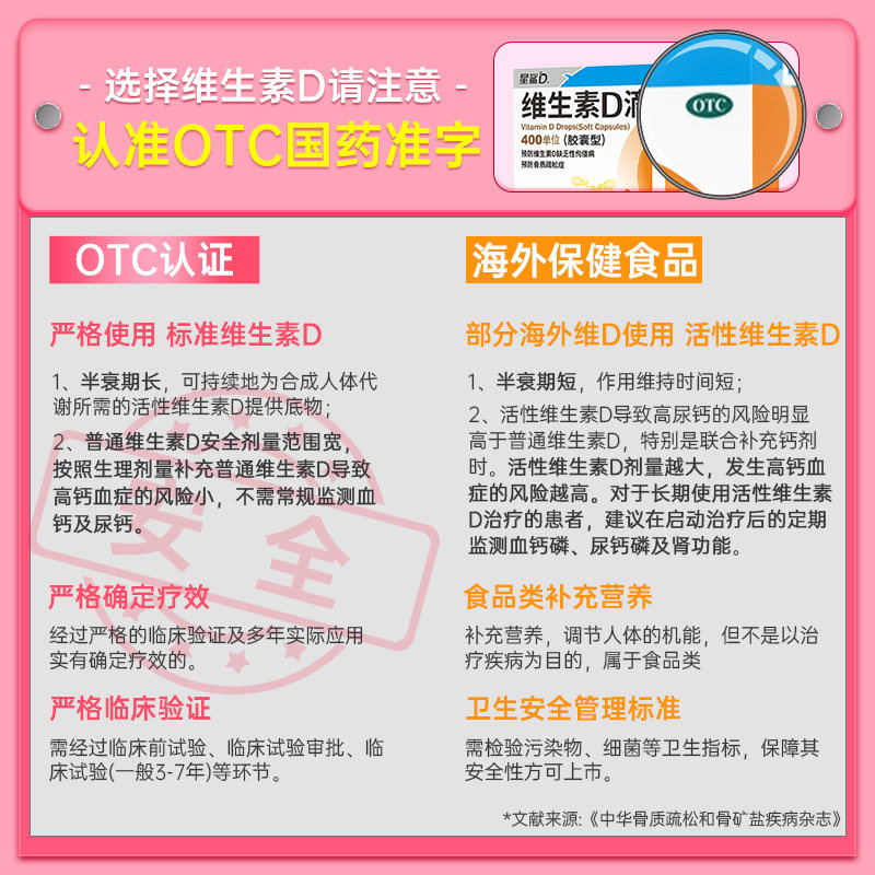 6盒】星鲨30粒钙片维生素d滴剂 阿里健康大药房维矿物质