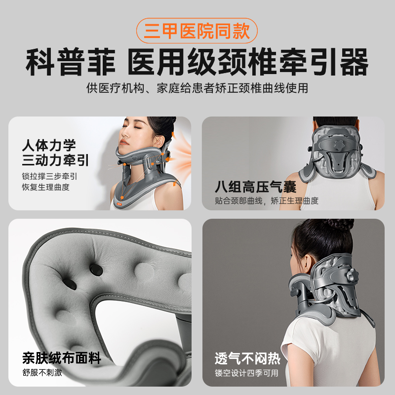 Copfield neck traction device to correct the neck