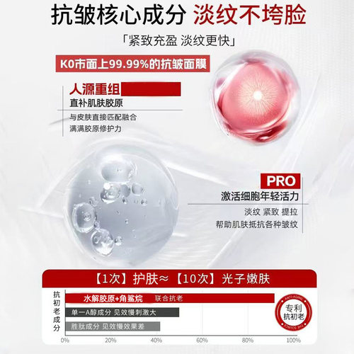 童颜胶原蛋白灌注面膜韦雪赫诗保湿抗皱紧致衰老琴美同款胶原蛋白 - 图2
