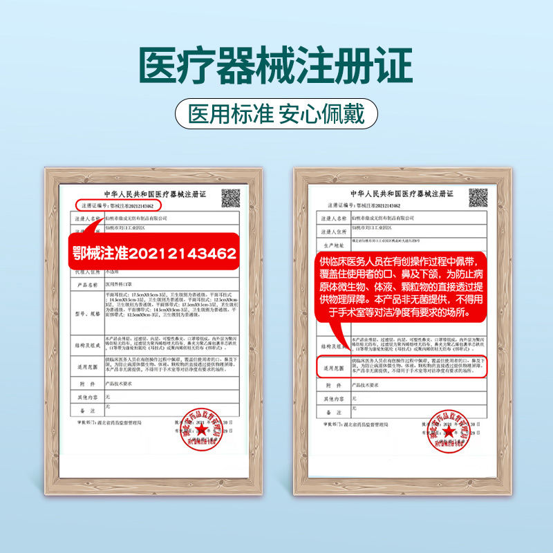 透气口罩成人薄款低阻正规正品一次性医疗医用外科三层白色女夏季 - 图3