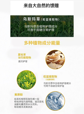 乌斯曼草液拯救眉毛睫毛发际线