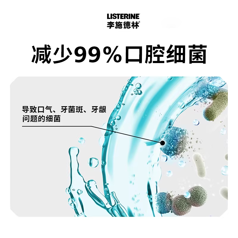 李施德林冰蓝零度漱口水男女清新口气口臭口腔清洁防蛀减少细菌,淘宝优惠券,粉丝福利购,淘宝优惠卷