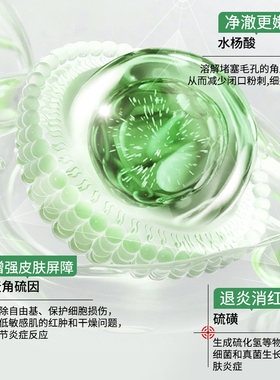 水杨酸硫马拉色菌身体抛光水背粒消祛痘喷雾去除胸前胸后背部痘痘