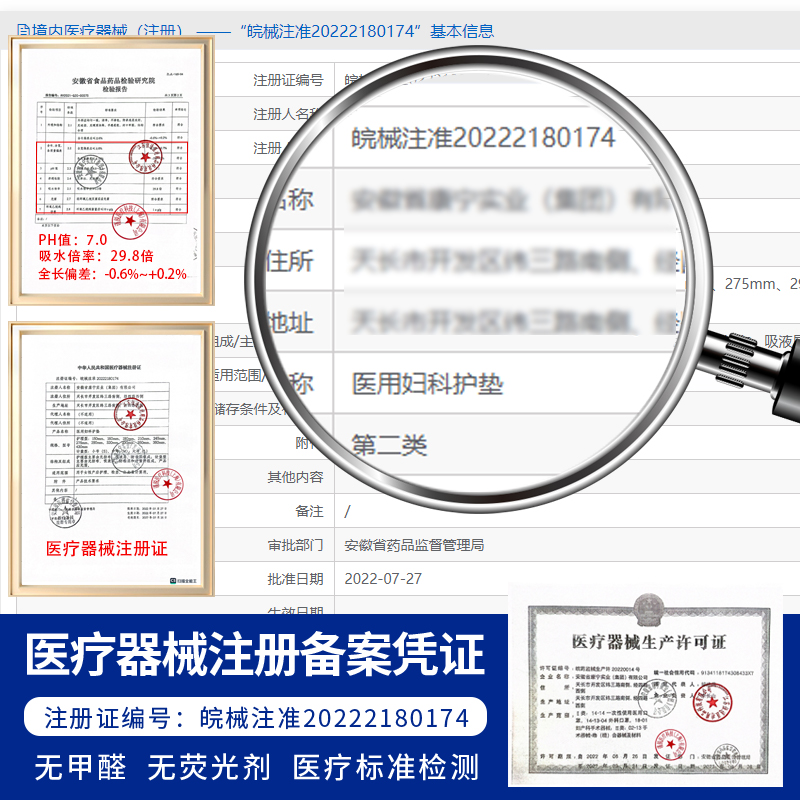 清倍健医用妇科护垫械字号非卫生巾经期护理产后产妇术后无菌灭菌