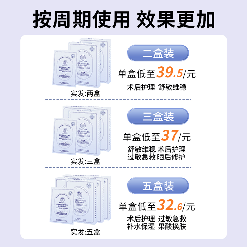 医用补水修复面膜胶原蛋白敷料屏障受损换季熬夜急救敏感肌专用-图3