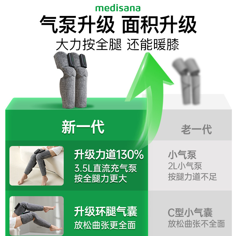 德国medisana腿部按摩器大小腿全自动肌肉按摩膝盖热敷经络疏通仪,淘宝优惠券,粉丝福利购,淘宝优惠卷