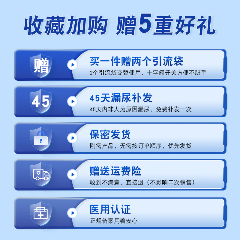 老人晚上接尿器不能自理导尿管女士卧床瘫痪男用小便失禁残疾尿袋-图2