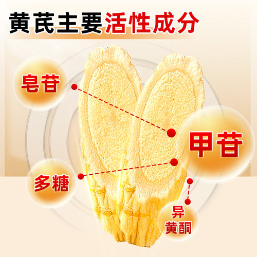 北京同仁堂黄芪甘肃原产黄芪500g主根黄氏补气养血大片泡水中药材-图1
