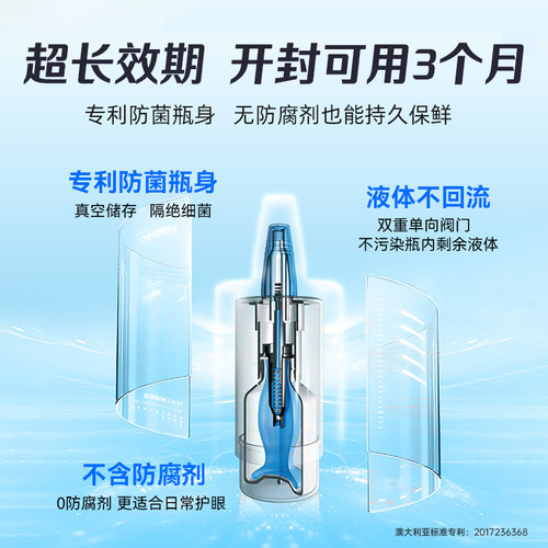 2盒海露玻璃酸钠滴眼液眼药水人工泪液干眼症专用润眼液眼睛干涩 - 图1