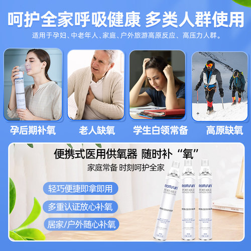 氧气瓶孕妇老人家用高原旅游专用吸氧器袋小型医用机呼吸罐氧气罐 - 图0