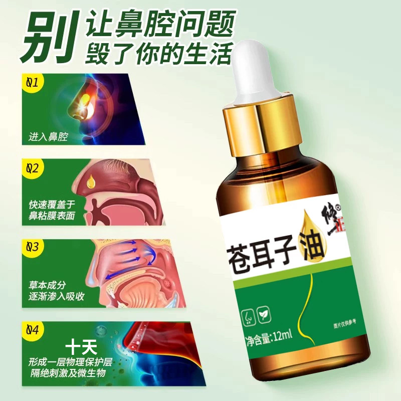 修正苍耳子鼻炎油儿童喷剂滴丸薄荷油滴鼻液鹅不食草官方旗舰店散
