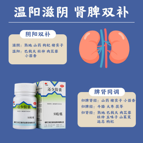 美迪生还少胶囊50粒中药官方正品男苁蓉补气补肾遗精中成药男人 - 图1