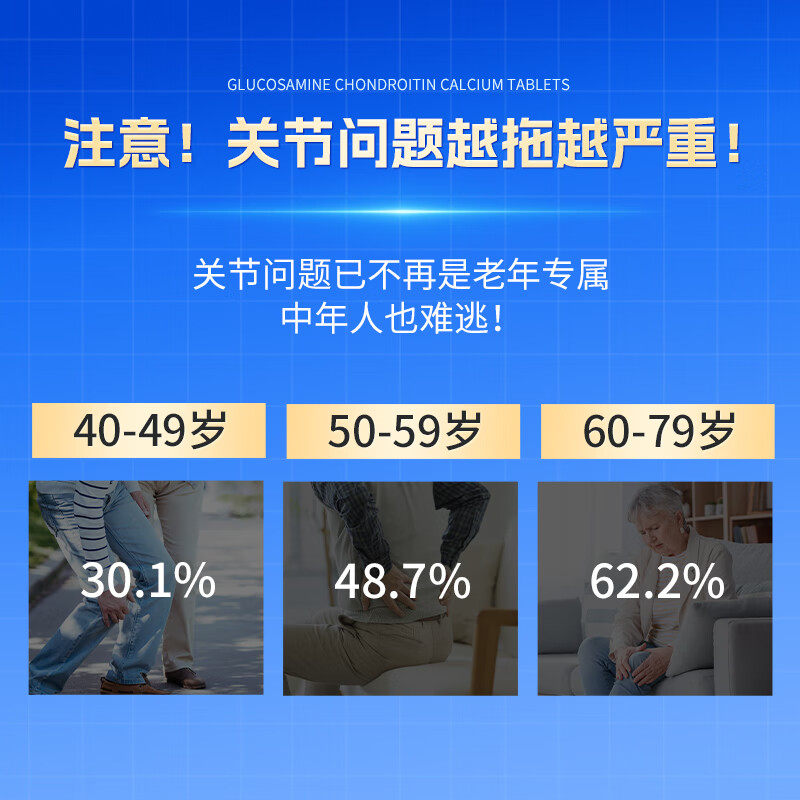 氨糖软骨素钙片中老年养护关节骨胶原高钙加补钙片官方旗舰店正品,淘宝优惠券,粉丝福利购,淘宝优惠卷