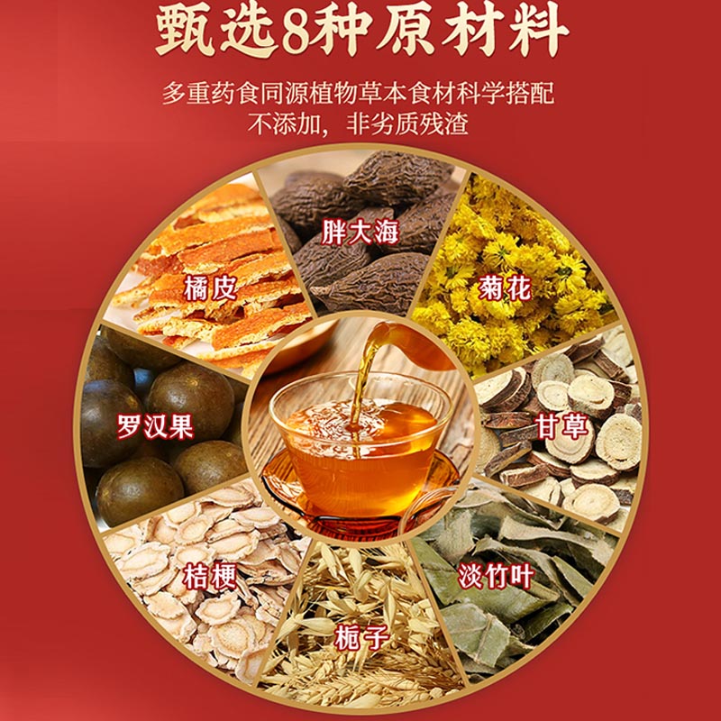 阿里健康大药房北京同仁堂胖大海菊花茶罗汉果咽清炎非护嗓利咽润喉茶清肺润肺茶2