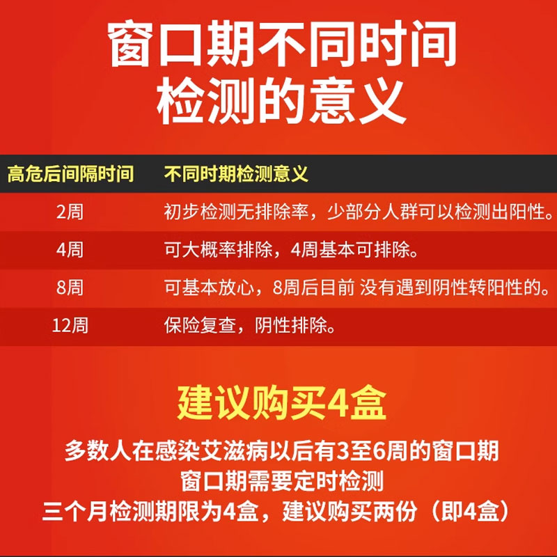 万孚艾滋病检测试纸唾液hiv自检自测性病HIV试剂盒第四代非四合一 - 图1