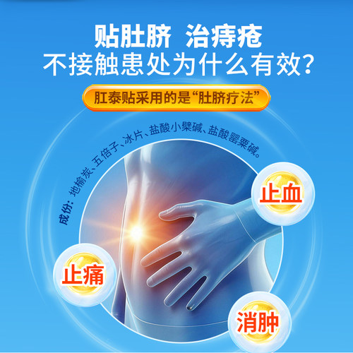 荣昌肛泰4片便血内外痔正品混合痔痔疮贴肚脐官方肛门专用药房 - 图1