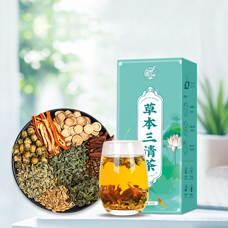 草本三清茶瑶寨非除口臭口干口苦肝胃火养胃薄荷肠胃调理益口清茶 - 图3